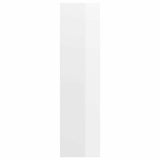 Wall-mounted TV Cabinet High Gloss White 37x37x142.5 cm Engineered Wood - 45-Degree Angle