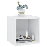 TV Cabinets 2 pcs White 37x35x37 cm Engineered Wood - Rear View