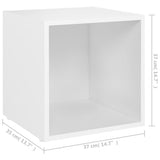 TV Cabinets 2 pcs White 37x35x37 cm Engineered Wood - Extra Image