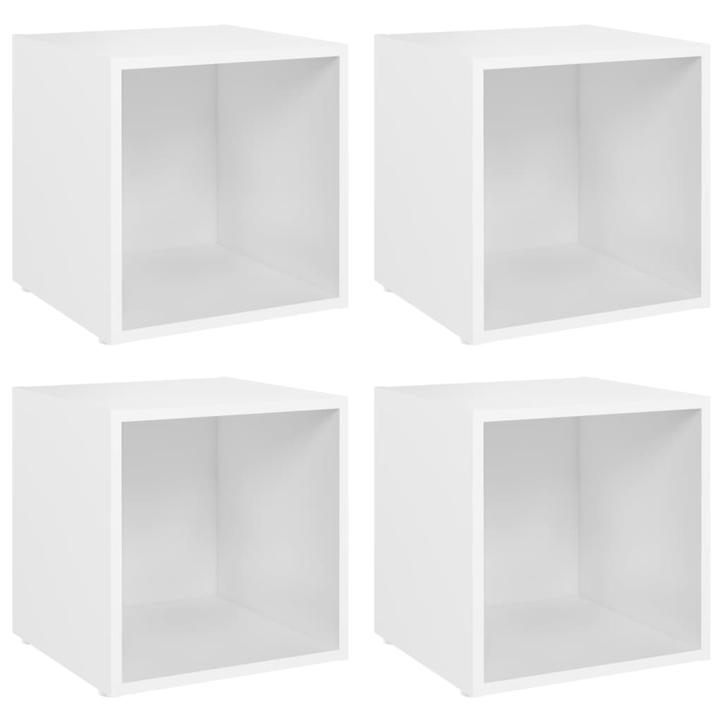 TV Cabinets 4 pcs White 37x35x37 cm Engineered Wood