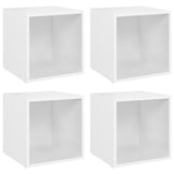 TV Cabinets 4 pcs White 37x35x37 cm Engineered Wood - Front View