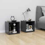 TV Cabinet Grey 37x35x37 cm Engineered Wood - Low Angle