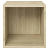 TV Cabinet Sonoma Oak 37x35x37 cm Engineered Wood - Side View