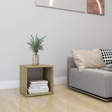 TV Cabinet White and Sonoma Oak 37x35x37 cm Engineered Wood - Rear View