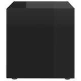 TV Cabinet High Gloss Black 37x35x37 cm Engineered Wood - Top-Down View