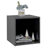 TV Cabinet High Gloss Grey 37x35x37 cm Engineered Wood - 45-Degree Angle