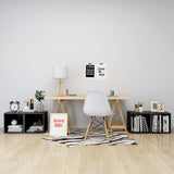 TV Cabinets 4 pcs High Gloss Grey 37x35x37 cm Engineered Wood - Rear View