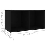 TV Cabinet Black 72x35x36.5 cm Engineered Wood - Extra Image