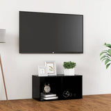 TV Cabinet Black 72x35x36.5 cm Engineered Wood