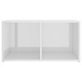 TV Cabinet High Gloss White 72x35x36.5 cm Engineered Wood - 45-Degree Angle