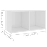 TV Cabinet High Gloss White 72x35x36.5 cm Engineered Wood - Extra Image