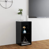 TV Cabinet High Gloss Black 72x35x36.5 cm Engineered Wood - Side View