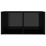 TV Cabinet High Gloss Black 72x35x36.5 cm Engineered Wood - Top-Down View