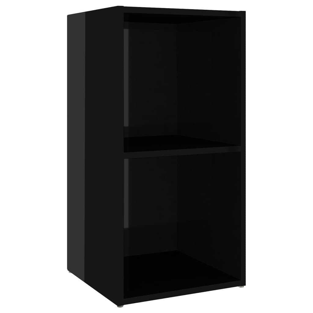 TV Cabinet High Gloss Black 72x35x36.5 cm Engineered Wood
