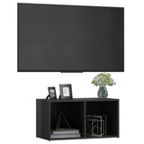 TV Cabinet High Gloss Grey 72x35x36.5 cm Engineered Wood - Side View