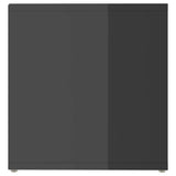 TV Cabinet High Gloss Grey 72x35x36.5 cm Engineered Wood - Rear View