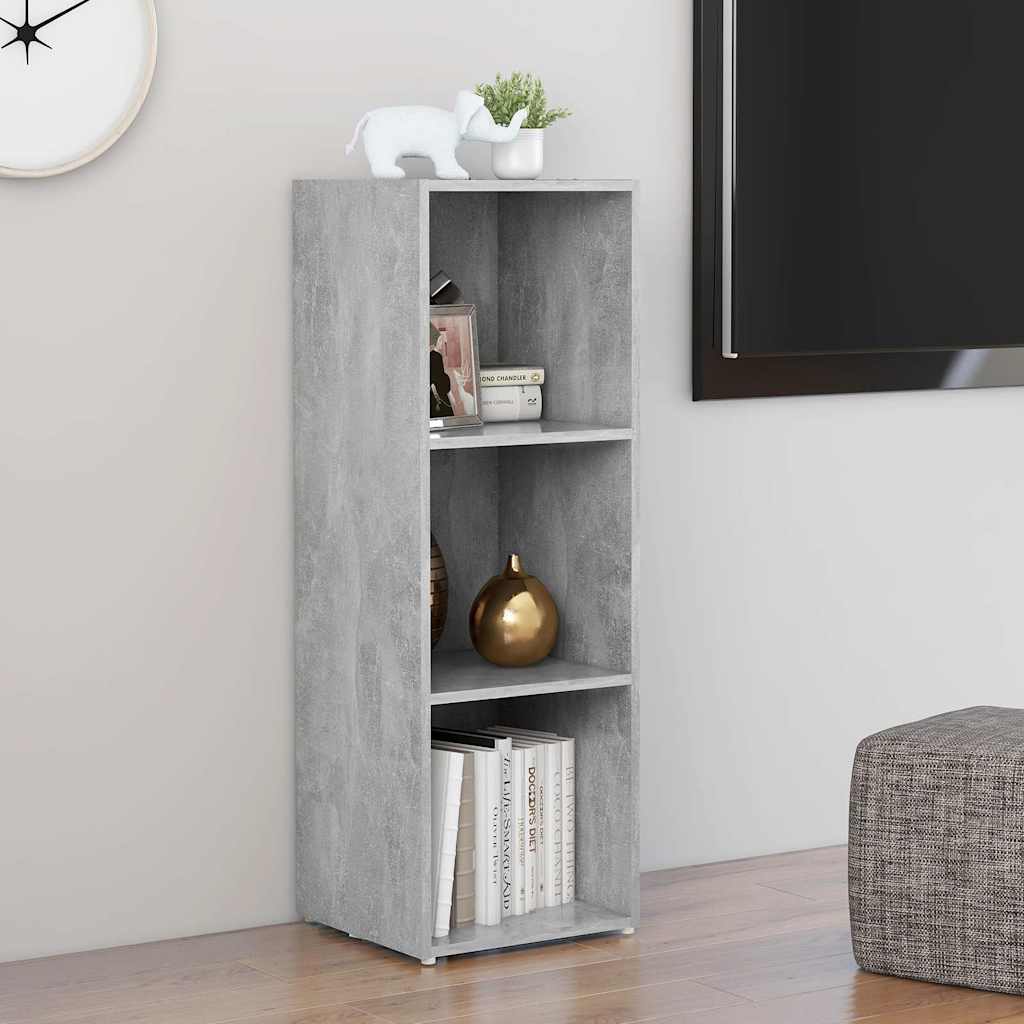 TV Cabinet Concrete Grey 107x35x37 cm Engineered Wood