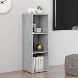 TV Cabinet Concrete Grey 107x35x37 cm Engineered Wood - Side View
