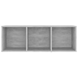 TV Cabinet Concrete Grey 107x35x37 cm Engineered Wood - Top-Down View