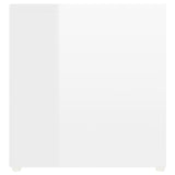 TV Cabinet High Gloss White 107x35x37 cm Engineered Wood - Rear View