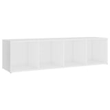 TV Cabinet White 142.5x35x36.5 cm Engineered Wood