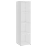 TV Cabinet White 142.5x35x36.5 cm Engineered Wood - Rear View