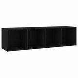 TV Cabinet Black 142.5x35x36.5 cm Engineered Wood