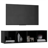 TV Cabinet Black 142.5x35x36.5 cm Engineered Wood
