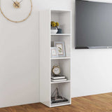 TV Cabinet High Gloss White 142.5x35x36.5 cm Engineered Wood