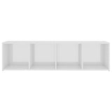 TV Cabinet High Gloss White 142.5x35x36.5 cm Engineered Wood