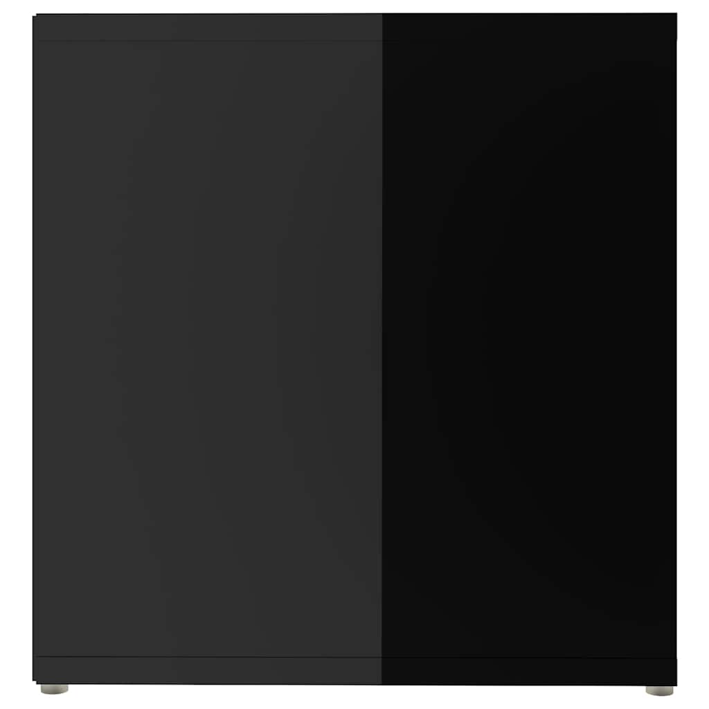TV Cabinet High Gloss Black 142.5x35x36.5 cm Engineered Wood