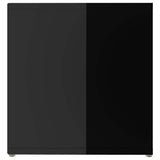 TV Cabinet High Gloss Black 142.5x35x36.5 cm Engineered Wood