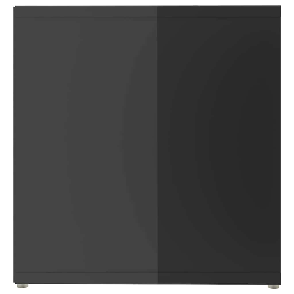 TV Cabinet High Gloss Grey 142.5x35x36.5 cm Engineered Wood