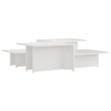 Coffee Tables 2 pcs White 111.5x50x33 cm Engineered Wood - Front View