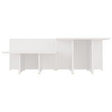 Coffee Tables 2 pcs White 111.5x50x33 cm Engineered Wood - 45-Degree Angle