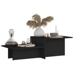 Coffee Table Black 111.5x50x33 cm Engineered Wood