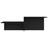 Coffee Table Black 111.5x50x33 cm Engineered Wood
