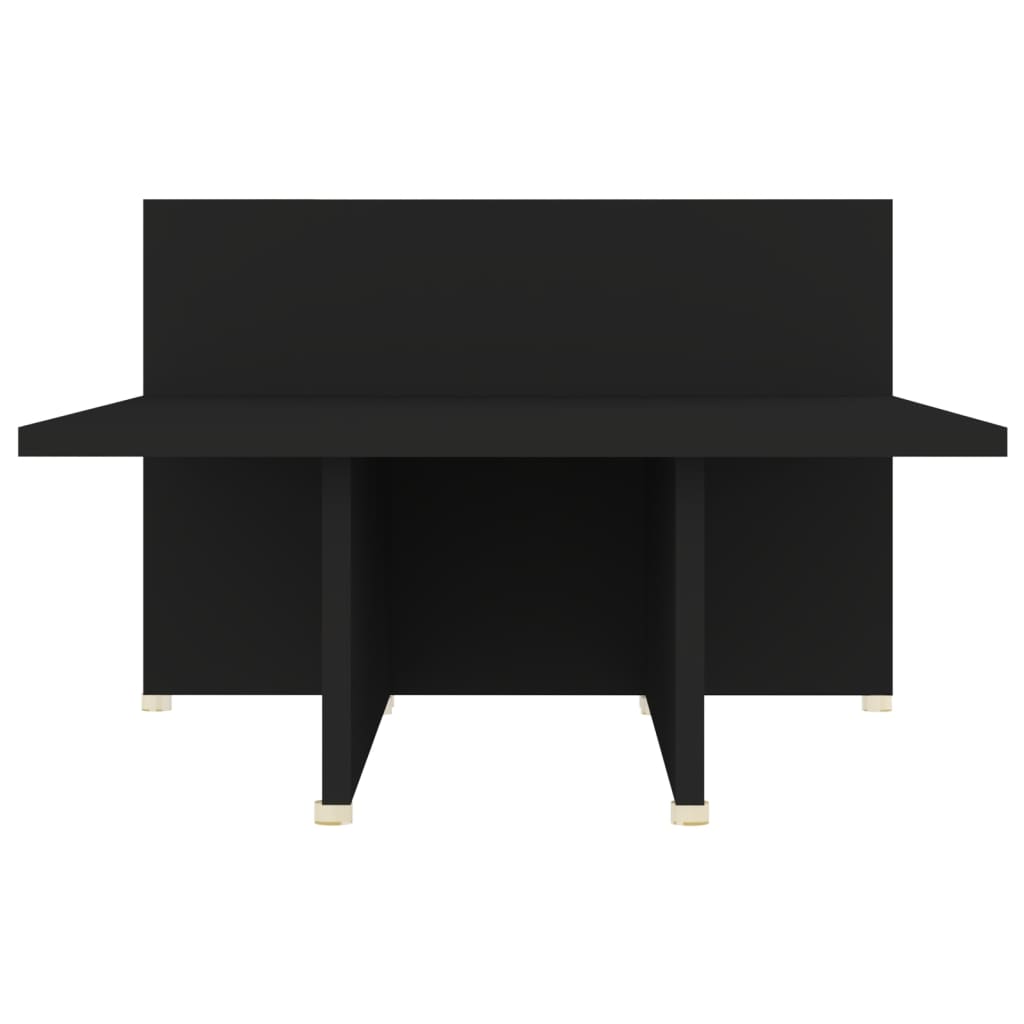 Coffee Table Black 111.5x50x33 cm Engineered Wood