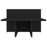 Coffee Table Black 111.5x50x33 cm Engineered Wood - 45-Degree Angle