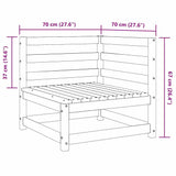 Garden Corner Sofa Solid Pinewood - Low Angle