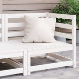 Garden Corner Sofa White Solid Pinewood - Side View