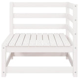 Garden Corner Sofa White Solid Pinewood - Top-Down View