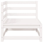 Garden Corner Sofa White Solid Pinewood