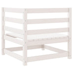 Garden Corner Sofa White Solid Pinewood