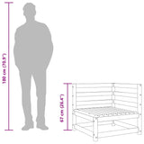 Garden Corner Sofa White Solid Pinewood - Extra Image