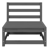 Garden Middle Sofa Grey Solid Pinewood - Top-Down View