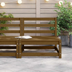 Garden Middle Sofa Honey Brown Solid Pinewood