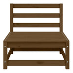 Garden Middle Sofa Honey Brown Solid Pinewood