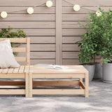 Garden Footstool 70x70x30 cm Solid Pinewood - Side View