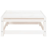 Garden Footstool 70x70x30 cm White Solid Pinewood - Top-Down View